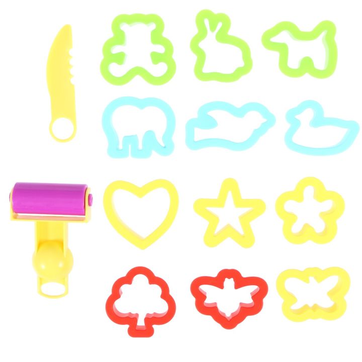Clay Modeling Tool Kit Mould Kids Mold Tools Children Dough Toys Caly Formolds Diy Play Ages Pieceincluderoller Colorful Moulds