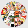 10/50pcs Delicious Food Stickers Cartoon Japanese Food Cute Sushi Stickers Decal Sticker for DIY Notebook Water Bottle Laptop.