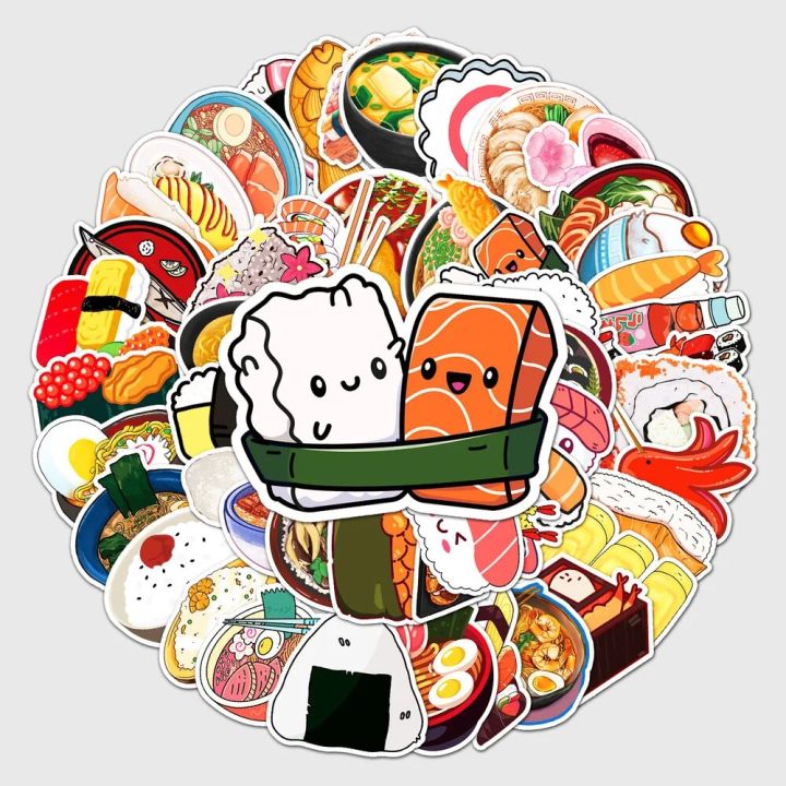 10/50pcs%20Delicious%20Food%20Stickers%20Cartoon%20Japanese%20Food%20Cute%20Sushi%20Stickers%20Decal%20Sticker%20for%20DIY%20Notebook%20Water%20Bottle%20Laptop%20-%20Image%204