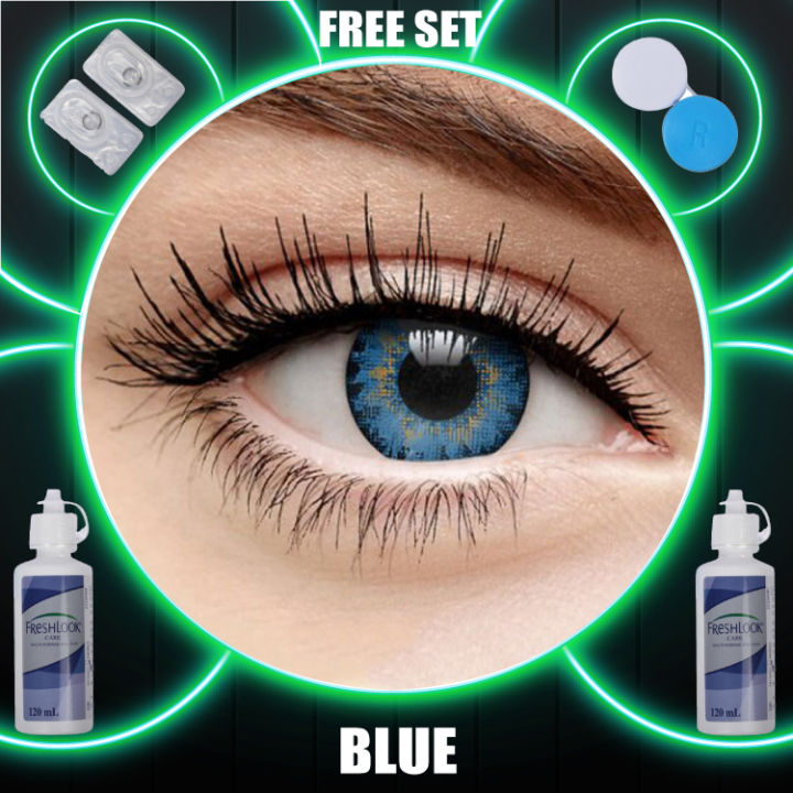 Fresh Look Blue2 tone color Contact lense  full set