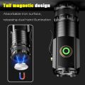 Powerful Mini EDC LED Flashlight 2000LM Super Bright Keychain Light USB Rechargeable Torch Camping Lantern with Power Indicator.