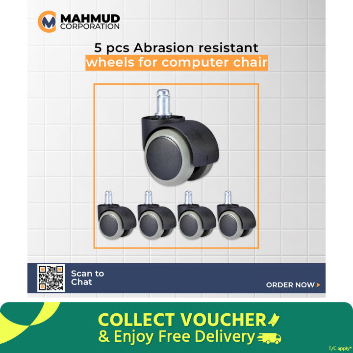 5pcs Abrasion resistant silent wheel rubber wheels  5p-MHN