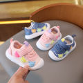 Baby single shoes autumn 0 one and a half years old 1 soft soled baby toddler shoes non-slip boys' shoes women's small breathable mesh shoes.