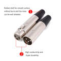 xlr female connector 5 Pairs 3-Pin XLR Mic Microphone Audio Connector Male Plug + Female Socket.