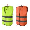 High Visibility Reflective Strips Safety Vest Clothing Fluorescent Yellow. 
