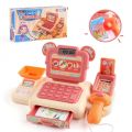 【Limited edition】 Mini Lighting Supermarket Cash Register Role Play Sound Effects Cash Register Play House Cashier Pretend Play Children's. 