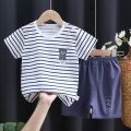 0 1 2 3 4 Years Old Kids Short Sleeve Suits Brand Summer Clothing Children T-shirt Two Piece Set Pure Cotton Cartoon Baby Outfit. 