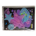 Star Space Glow in the Dark Multicolor Radium Wall Stickers with Glue Dots. 