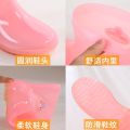 Jelly Rain Boots Women's Fashionable Rainy Day Quick-Drying Non-Mesh Mid-Calf Soft Rain Boots Non-Slip Glue Shoe Cover Shoes.
