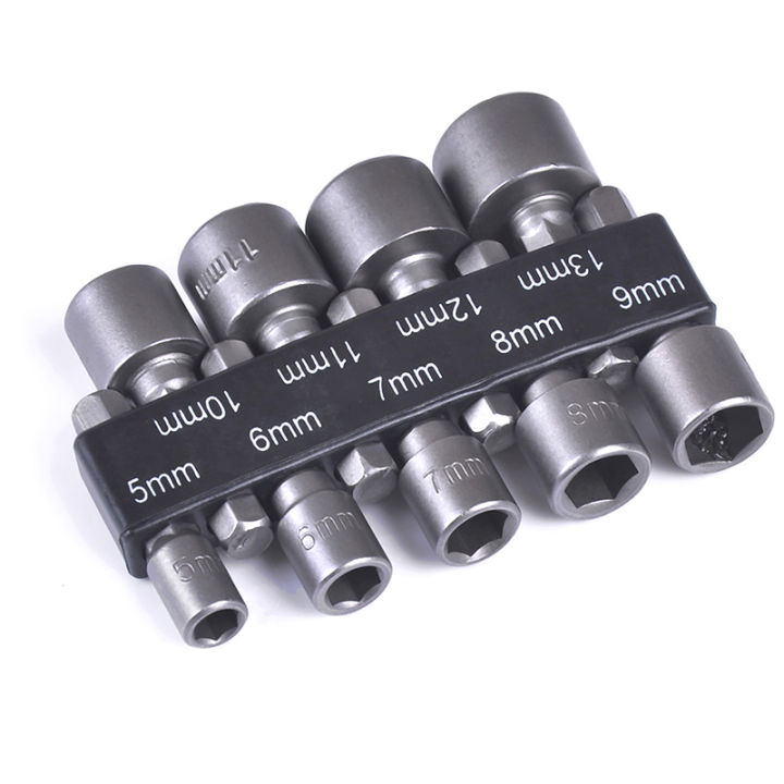 5-13mm%20steel%20power%20nut%20driver%20drill%20bit%20set%201/4"%20hex%20shank%20metric%20socket%20wrench%20Encounter%20-%20Image%203