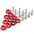 10PCS M6 JDM Car Modified Hex Fasteners Fender Washer Bumper Engine Concave Screws Fender Washer License Plate Bolts Car.