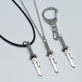Anime Jujutsu Kaisen Fushiguro Toji Sword Necklace Spear Of Tianri Knife Pendant Cosplay Necklaces For Unisex Choker Jewelry.