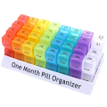 Monthly Pill Organizer 31 Day Pill Case Small Compartments Hold Vitamin and Travel Medicine Organizer 2 Time A Day Convenient Storage Pill Box.