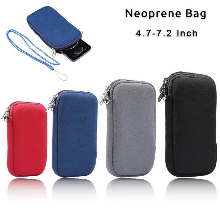 Universal Shoulder Strap Neoprene Zipper Mobile Phone Bag Case