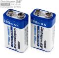 9v rechargeable battery, Doublepow 1pcs 9V Ni-MH 280mah rechargeable batter- 1pcs.