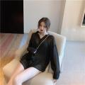 Chiffon Shirt Women's2023Spring and Summer New Loose Slimming Mid-Length Thin Sun Protection Shirt Korean Style Top. 