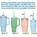 6PCS Reusable Silicone Straws with Cleaning Brush Food Grade Drinking Straw for Tumbler 20oz/30oz/40oz Water Bottle Accessories.