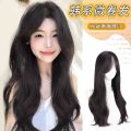 Factory wholesale wig female long hair full head cover dummy human hair new middle part big wave curly hair wig set.
