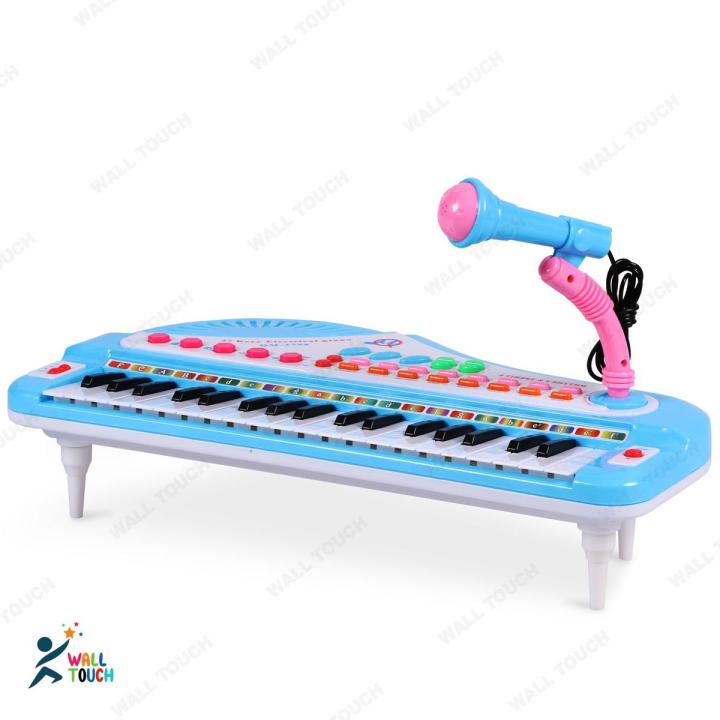 37 Key Electric Plug & Play Piano Great Multi-Function Musical Keyboard With Different Tone and Beats, Record & Microphone option -Qm-3758