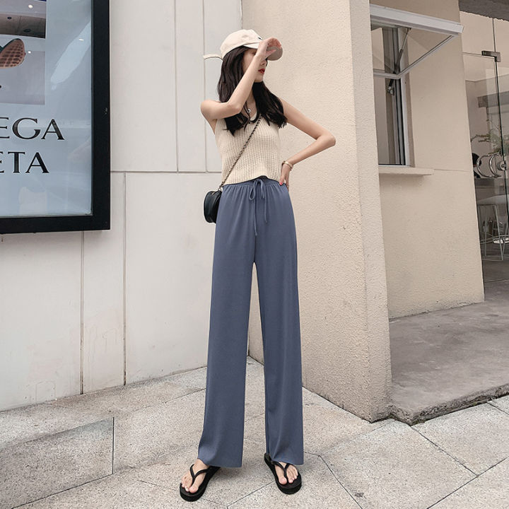 Ice%20Silk%20Wide-Leg%20Pants%20Female%20Summer%202023%20New%20High%20Waist%20Drooping%20Loose%20Straight%20Thin%20Casual%20Slimming%20Drop%20Knitted%20Pants%20-%20Image%206
