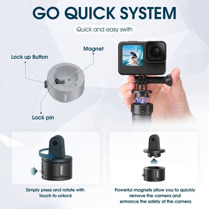 Water%20Action%20Camera%20Tripod%20For%20Gopro%20DJI%20OSMO%20ACTION%20Insta%20360%20Magnetic%20Quick%20Release%20Stand%20Outdoor%20Travel%20Vlog%20Sellfie%20Stick%20-%20Image%202