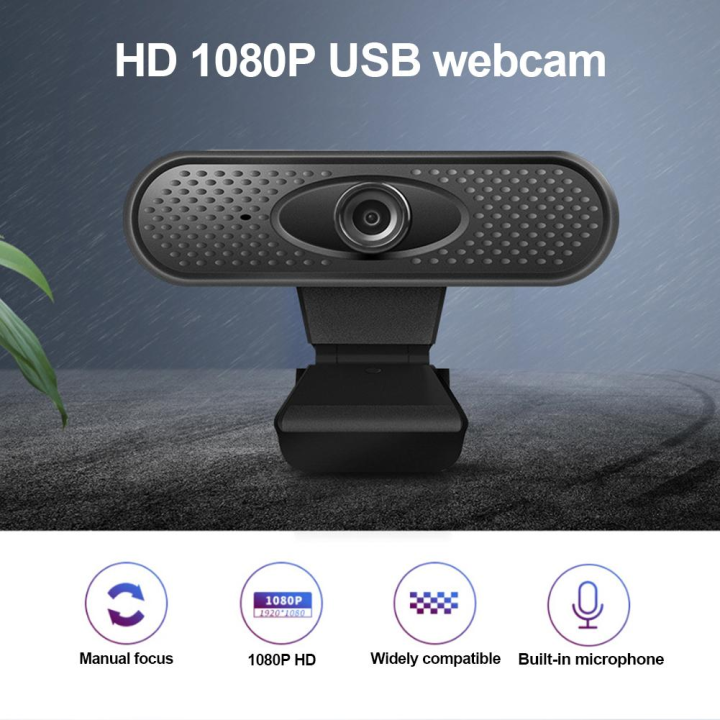 Webcam Full HD Webcam For Online Class Built In Microphone