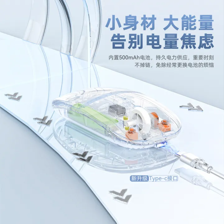 Foreign%20trade%20new%20transparent%20dual-mode%20bluetooth%20wireless%20mouse%20rechargeable%20silent%20office%20mouse%20neutral%20spot%20wholesale%20-%20Image%203