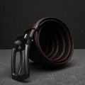 Zays Genuine Leather Belt for Men – Full-Grain, Adjustable Fits For 28–40 Inch Waist, 1.3" Width Formal & Casual Dress Belt.
