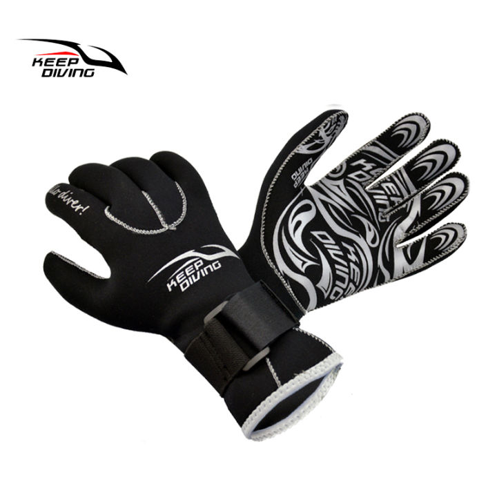 Alien KEEP DIVING 3MM Genuine Neoprene Gloves Anti Scratch and Keep Warm for Scuba Diving Winter Swim Spearfishing Kayaking Surfing