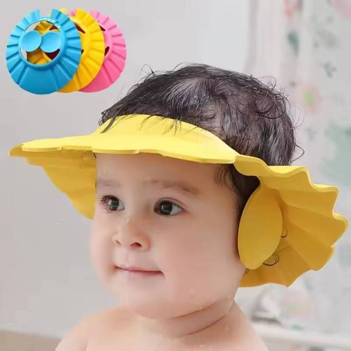 Baby%20Waterproof%20Ear%20protection%20Shower%20Cap%20Children's%20Waterproof%20Bathing%20Cap%20Adjustable%20-%20Image%204