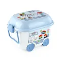 Children's 50pcs large particles soft rubber bricks assembled DIY toys puzzle science and education building block storage box set. 