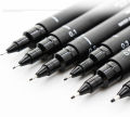 RHS Online 6PCS UNI Drawing Pen Ultra Fine Line Marker Black Ink 005 01 02 03 05 08 Micron Sketch Pen Art Supplies.