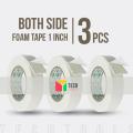 Both Side Adhesive Foam Tape 1 Inches 3 pieces. 
