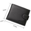 JINBAOLAI Leather Men Wallets Cow Leather Solid Sample Style Zipper Purse Man Card Horders Famous Brand High Quality Male Wallet.