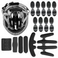 24pcs Helmet Padding Kits Sealed Sponge Replacement Motorcycle Bicycle Cycling Universal Foam Pads Set Helmet Inner Padding Kits.