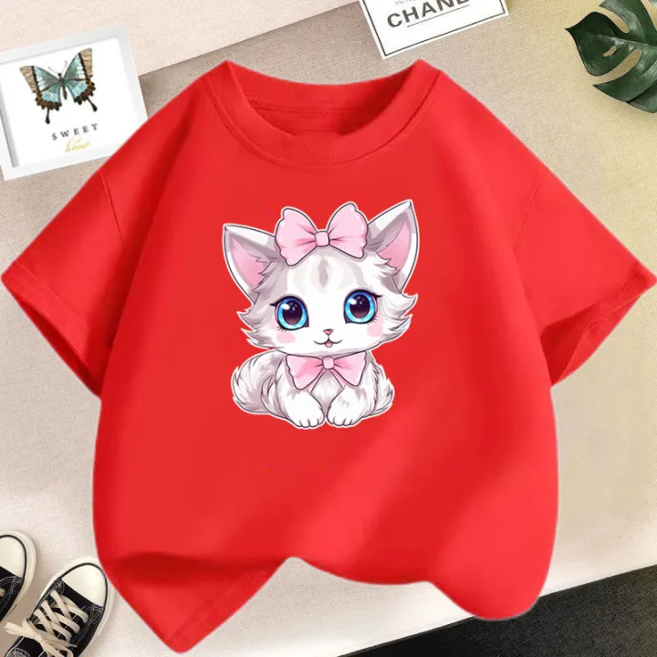 Girls%20Cotton%20Cute%20Cat/dog%20Graphic%20T%20shirt%20Summer%20Fashion%20Vintage%20Personality%20Kawaii%20Purple%20clothes%20Short%20Sleeve%20Tops%20-%20Image%203