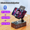3-in-1 Bluetooth Speaker Wireless Speaker Phone Power Bank Foldable Phone Stand With Anti-Slip Pads For Video Meeting Live. 