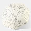 Children Automatic Umbrella Mathematical Formula Folding Umbrellas Black Coating Anti UV Umbrella Middle School Student Umbrella.