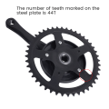 Bicycle Crank Set Single Speed 44T Crankset Aluminum Alloy 170mm Crank Cycling Replacement Parts. 