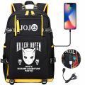 Jojo Bizarre Adventure Bookbag Waterproof School Bags USB Charging Laptop Backpack Unisex Travel Bagpack Mochila. 
