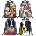 Boston Terrier Backpack Boys Girls School Bag Kids Bookbags Rucksack German Shepherd Travel Backpack Bulldog Knapsacks. 
