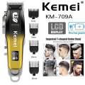 KEMEI KM-709A Rechargeable Professional Hair Trimmer With LED Display - 180 Min Runtime.