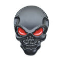 Skull Skeleton Head Skull 3D Metal Car Body Sticker Auto Rear Emblem Badge Decal Chrome and Black For Auto Car Motorcycle. 