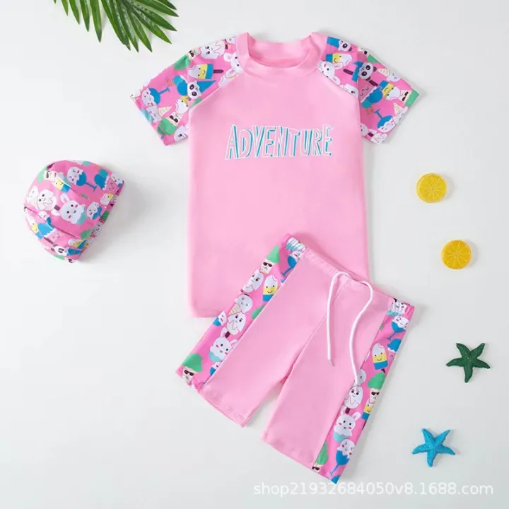 Children's%20swimsuit%20new%20boys,%20girls,%20big%20children,%20students,%20baby,%20quick-drying,%20cartoon%20swimpants,%20hot%20spring%20sunscreen%20swimsuit%20set%20-%20Image%207