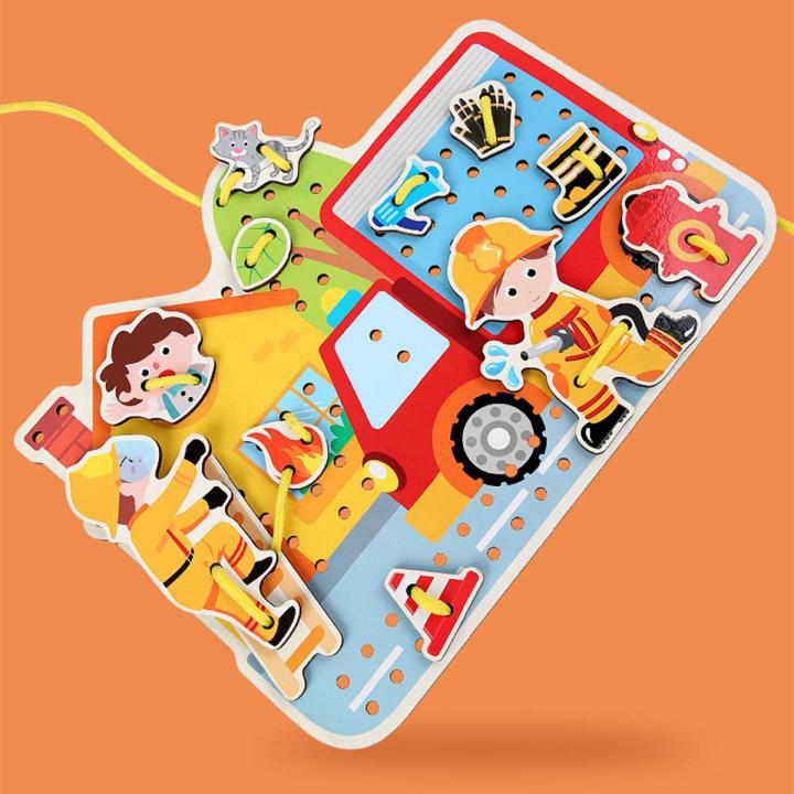 Wooden Sensory Board Life Scene Development Busy Board for Birthday Gifts Boys Girls