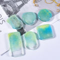 DIY Keychain Pendant Silicone Mold DIY Pendant Crystal Epoxy Resin Mold Round Rectangle Pendants Jewelry Making Qoddess.