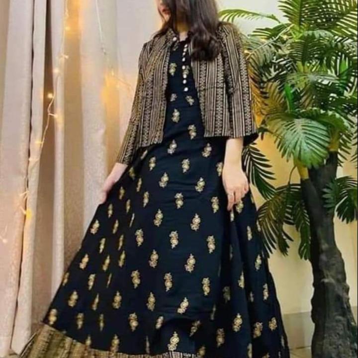 Stitched New exclusive designed Gown 1piece long Afsan kurti different koti, Gown long kurti For Stylish Women / Girls