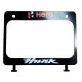 Full metal Back License plate cover or New design number plate cover for motorcycle Hero Hunk. Black.