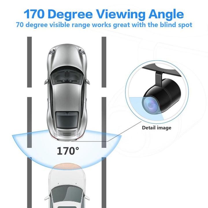 【Mary DAI Store】DC 12V Car Reversing Camera Waterproof 170 ° Wide Car Backup Camera Rear Camera (Not Include Video Cable And Power Cord)