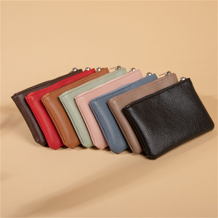 Litchi Pattern Coin Purse Women PU Leather Zipper Wallet Card Holder Storage Bag GJCUTE